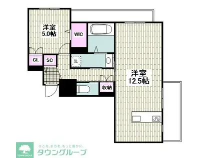 井土ケ谷上町メゾン(1LDK/3階)の間取り写真