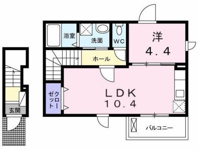 メゾン・ド・アンジュ(1LDK/2階)の間取り写真