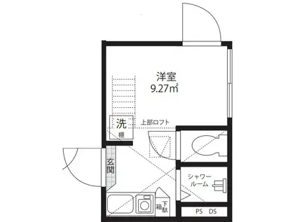 QUQURI TOKYO SHINJUKUククリトウキョウシンジュク(ワンルーム/1階)の間取り写真