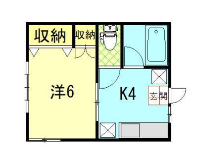 ロフティやりのめ(1K/2階)の間取り写真