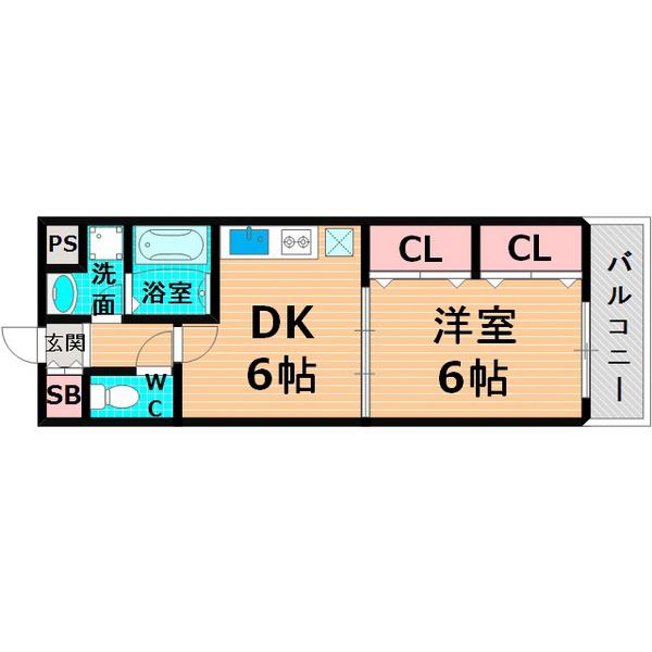 ユートピア・プラネシア(1DK/3階)の間取り写真