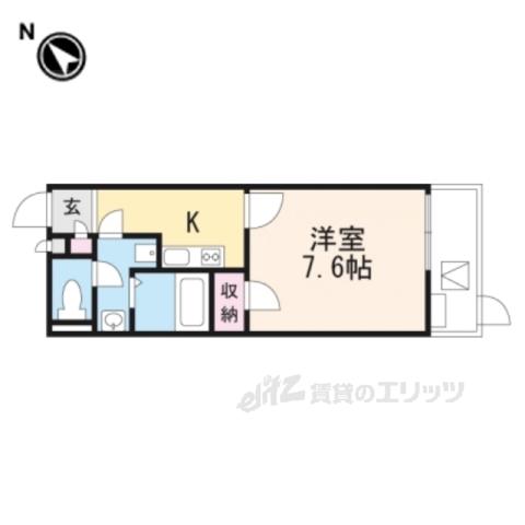クレイノM TAMAKICHO(1K/3階)の間取り写真