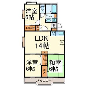 一社デューゼ(3LDK/1階)の間取り写真