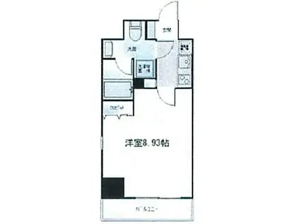 ウェンディ両国(1K/10階)の間取り写真