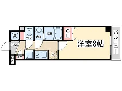 アドバンス新大阪シティライフ2(1K/4階)の間取り写真