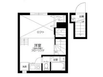 ウィンズ・パレ西落合(ワンルーム/2階)の間取り写真