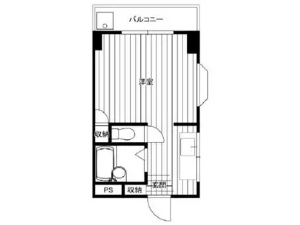 ラフィネ芦山(ワンルーム/3階)の間取り写真