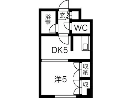 エス・エスビル(1DK/3階)の間取り写真