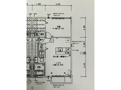 メモワール・ポルト(1LDK/2階)の間取り写真