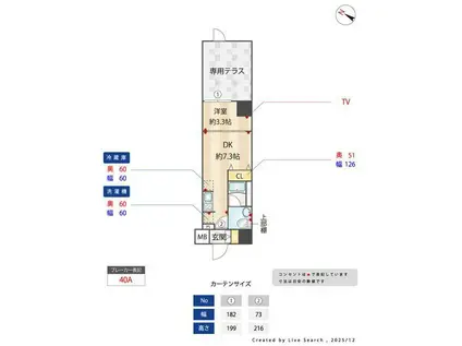 SAKURA AXIS NAKAITABASHI(1DK/1階)の間取り写真