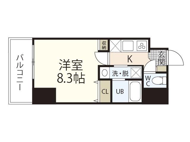 WEG MISASA(1K/6階)の間取り写真