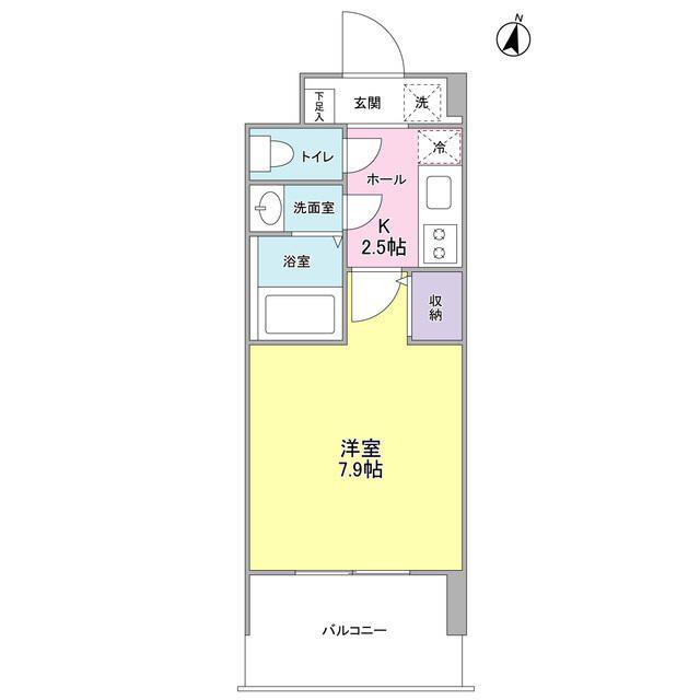 ラークガーデン木場(1K/5階)の間取り写真