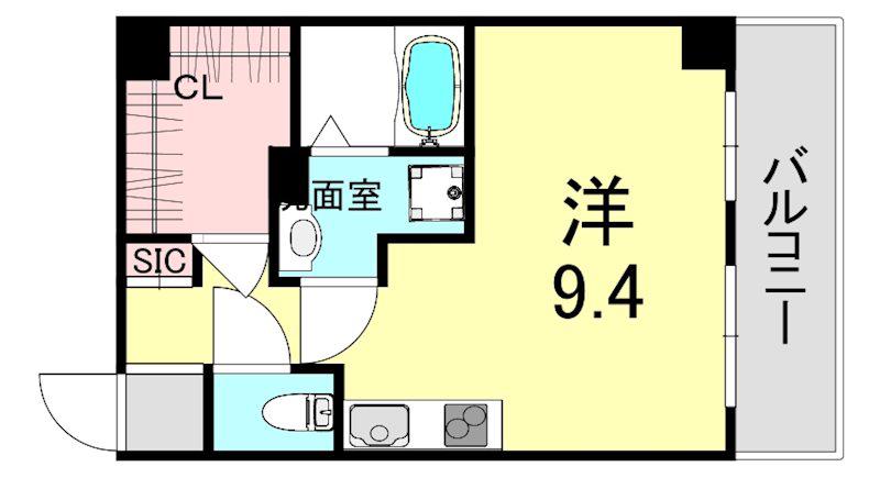ソレイユ摩耶(ワンルーム/3階)の間取り写真