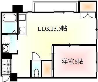 BASE津田(1LDK/2階)の間取り写真