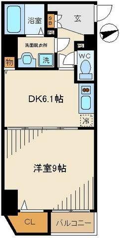 PALAZZO KUBOTA(1DK/7階)の間取り写真