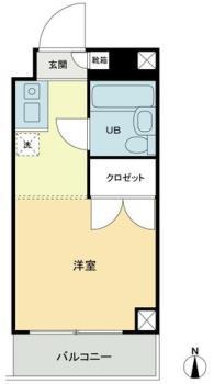 和光ハイツ(ワンルーム/3階)の間取り写真