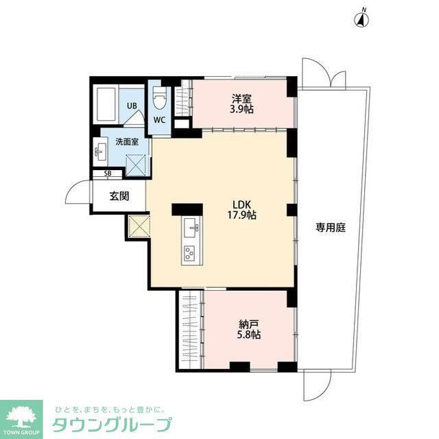 砧4丁目プロジェクト(1SLDK/1階)の間取り写真