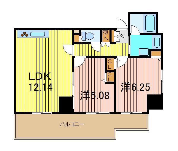 フェリーチェ川口(2LDK/4階)の間取り写真