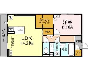 ジョイハイツ(1LDK/3階)の間取り写真
