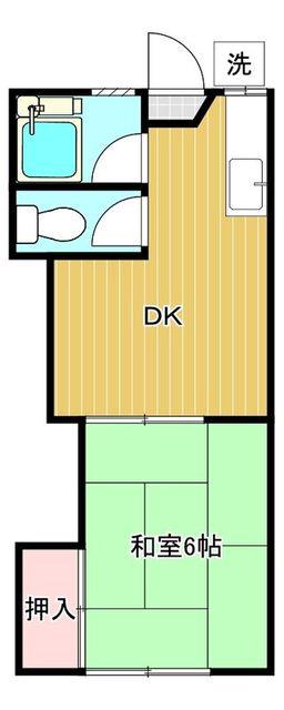 三葉ハイム(1DK/2階)の間取り写真