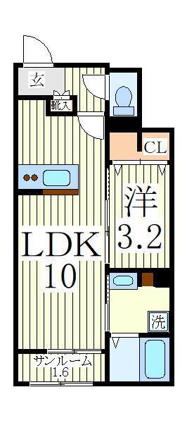 レジデンス カサノIV(1LDK/1階)の間取り写真