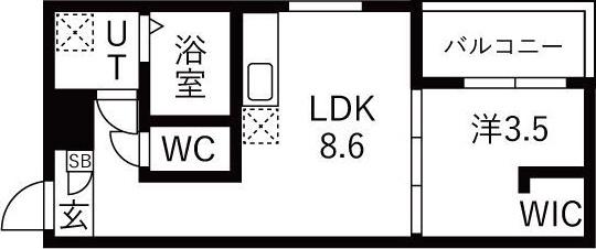 MOVE中村公園PREMIO(1LDK/1階)の間取り写真