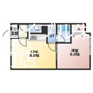 マンション大雪(1LDK/2階)の間取り写真