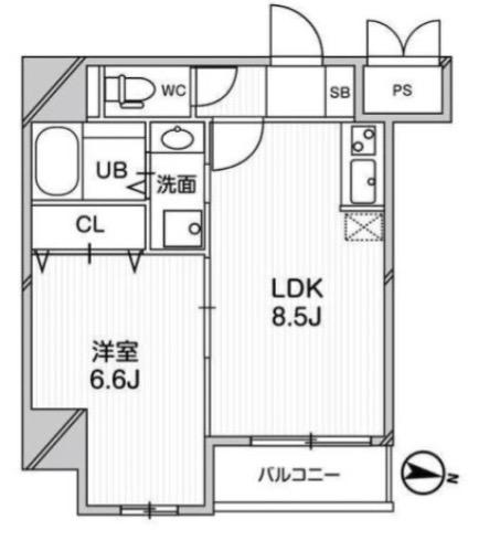 プレアデス千里山田(1LDK/3階)の間取り写真
