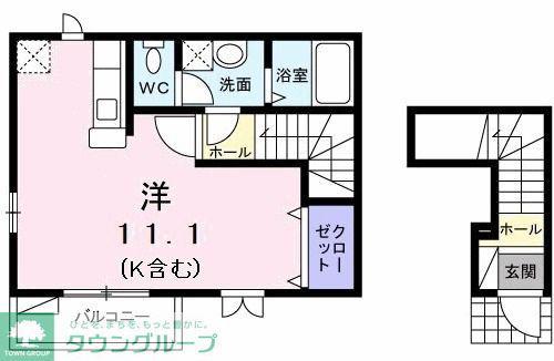 コンフォートヤマダヤ(ワンルーム/2階)の間取り写真
