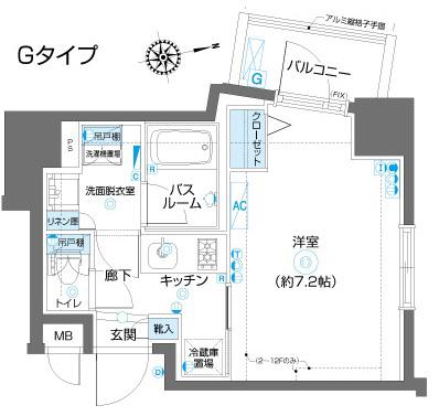 ZOOM川崎サウス(1K/9階)の間取り写真
