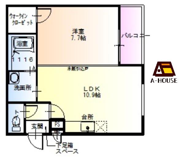 フジパレス アベリア(1LDK/2階)の間取り写真