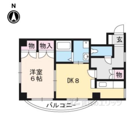エクセルメゾン瀬田(1LDK/2階)の間取り写真