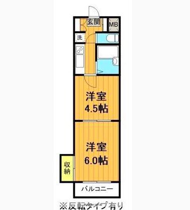 マドレーヌセゾン(1DK/1階)の間取り写真
