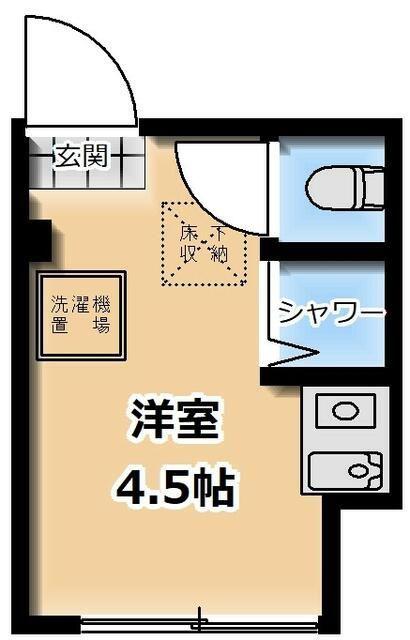 グラード中野中央(ワンルーム/1階)の間取り写真