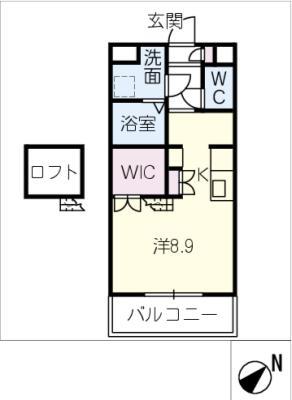 ラグナ四日市駅前(ワンルーム/3階)の間取り写真