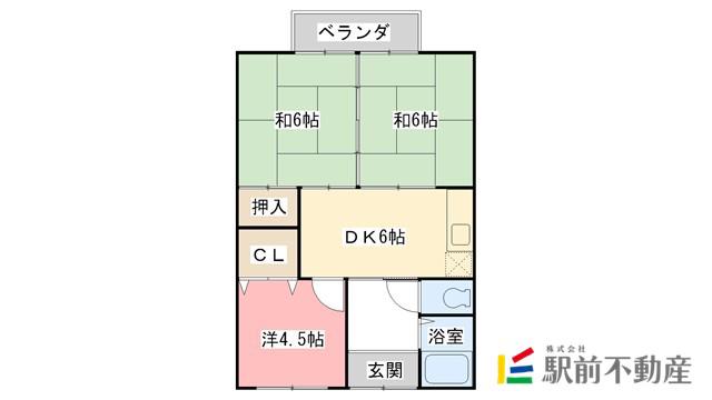 MEZON旭(3DK/2階)の間取り写真