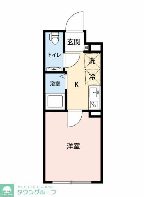 OHANA武蔵小杉(1K/2階)の間取り写真