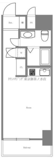 パレドール文京メトロプラザ I(ワンルーム/9階)の間取り写真