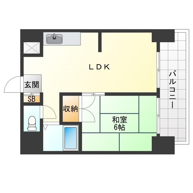 アドベ93(1LDK/2階)の間取り写真