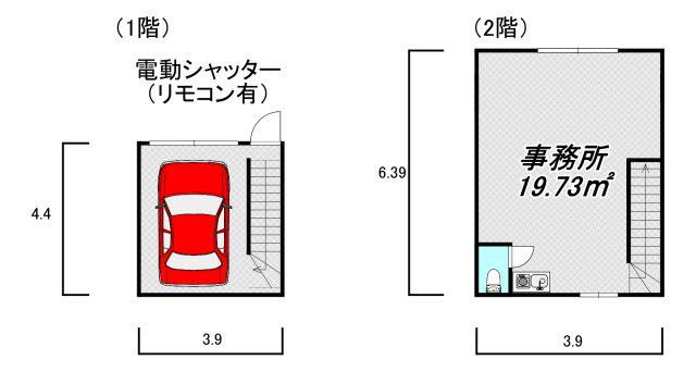 MITEJIMABASE(1LDK/1階)の間取り写真