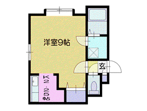 アルトベルク(1K/2階)の間取り写真