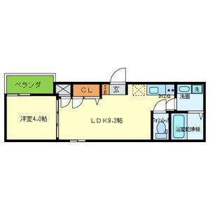 F MAISON VERDEII(1LDK/3階)の間取り写真
