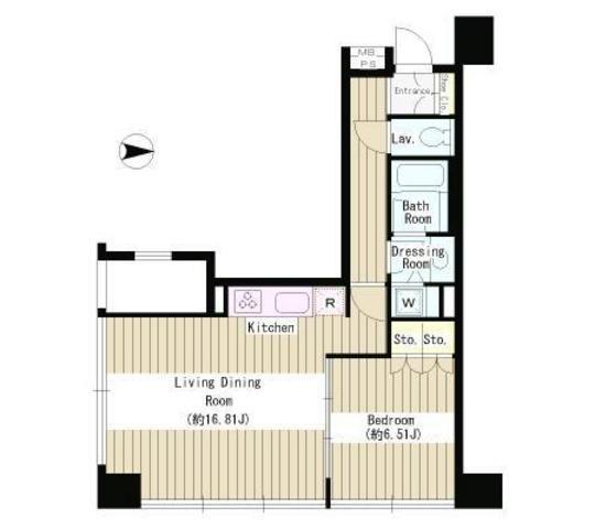 CREARE麹町(1LDK/5階)の間取り写真