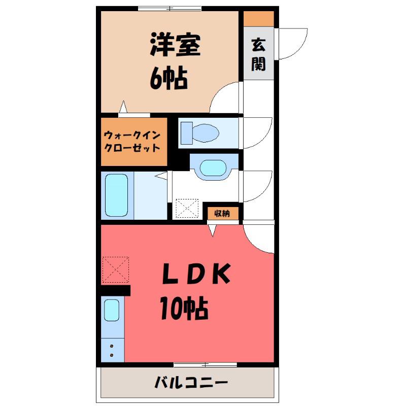 サンライトレジデンス駒形(1LDK/1階)の間取り写真