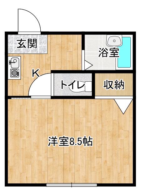 プレアディス(1K/1階)の間取り写真