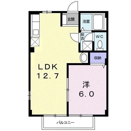 CSハイム(1LDK/1階)の間取り写真