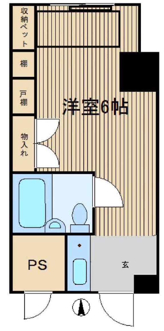 東中野アパートメンツ(ワンルーム/5階)の間取り写真