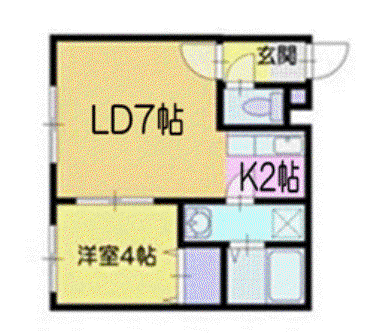 プレジール(1LDK/2階)の間取り写真