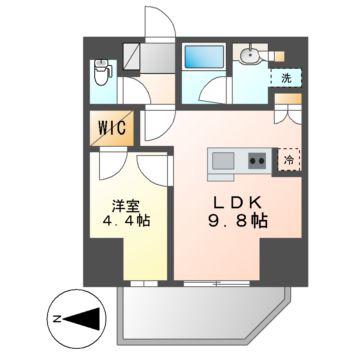 プレサンス丸の内サージュ(1LDK/5階)の間取り写真