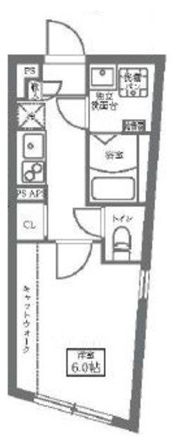 COCOCUBE OIZUMIGAKUEN(1K/4階)の間取り写真